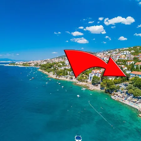 Malerisches Nur 50 Meter Zum Mit Privatem Balkon, Wifi, Privatparkplatz Lejlighed Selce